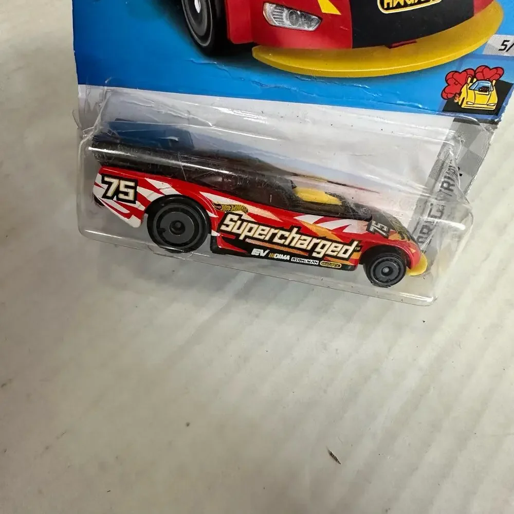 Hot Wheels Supercharged 75 Race Car Mattel Red